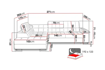 Elkind Hjørnesofa Venstre - Mørkegrønn - Møbler - Sofaer - Sovesofaer - Langsgående sovesofa