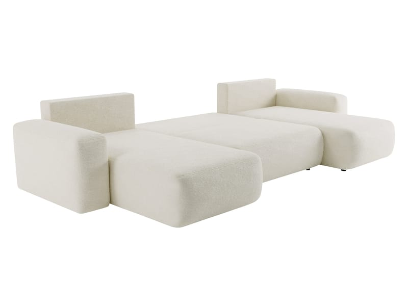 Elvior 5-seters U-formet sovesofa med dobbeltdivan - beige - Møbler - Sofaer - Sovesofaer - Hjørnesovesofa
