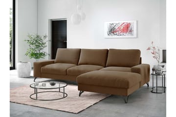 Emet Sovesofa med Divan 3-seter - Beige - Møbler - Sofaer - Sovesofaer - Langsgående sovesofa
