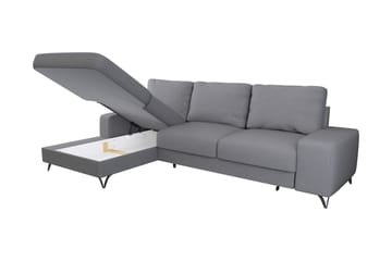 Emet Sovesofa med Divan 3-seter - Grå - Møbler - Sofaer - Sovesofaer - Langsgående sovesofa