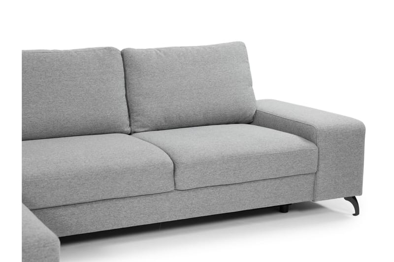Emet Sovesofa med Divan 3-seter - Grå - Møbler - Sofaer - Sovesofaer - Langsgående sovesofa