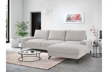 Emet Sovesofa med Divan 3-seter - Grå - Møbler - Sofaer - Sovesofaer - Langsgående sovesofa