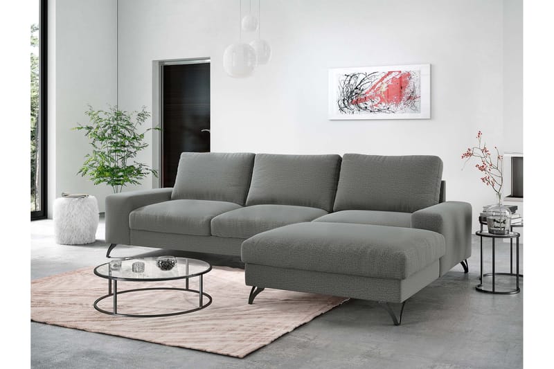 Emet Sovesofa med Divan 3-seter - Hvit - Møbler - Sofaer - Sovesofaer - Langsgående sovesofa
