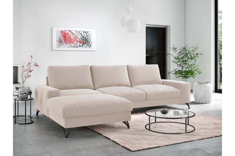 Emet Sovesofa med Divan 3-seter - Lys brun - Møbler - Sofaer - Sovesofaer - Langsgående sovesofa