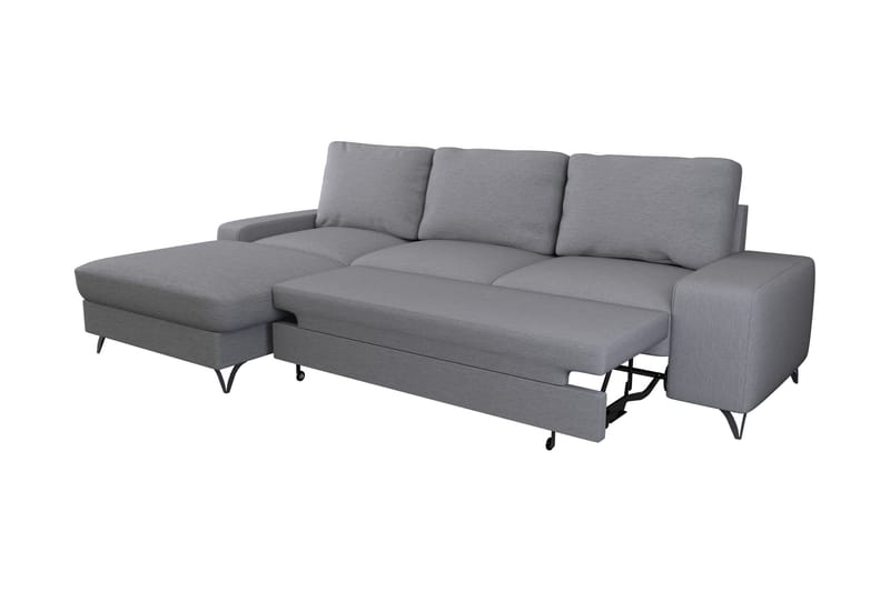 Emet Sovesofa med Divan 3-seter - Lys brun - Møbler - Sofaer - Sovesofaer - Langsgående sovesofa