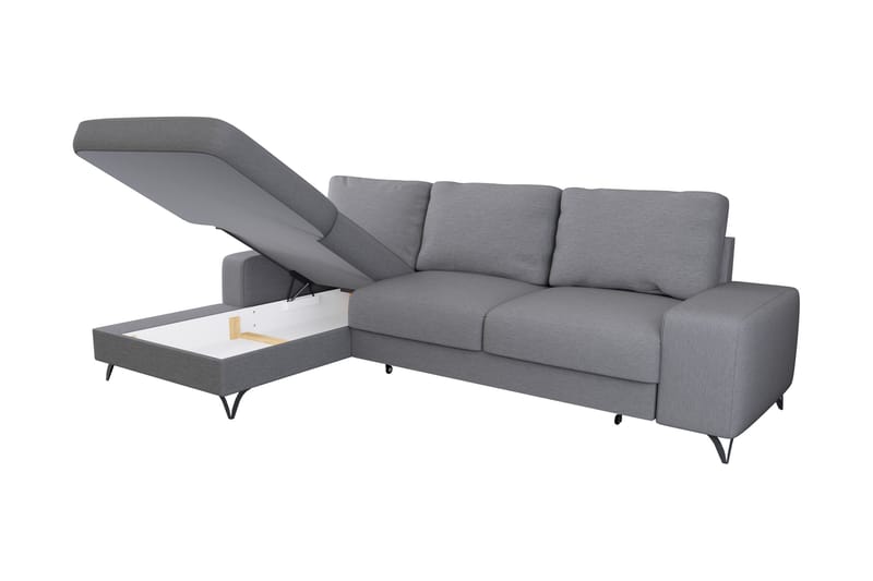 Emet Sovesofa med Divan 3-seter - Lys brun - Møbler - Sofaer - Sovesofaer - Langsgående sovesofa