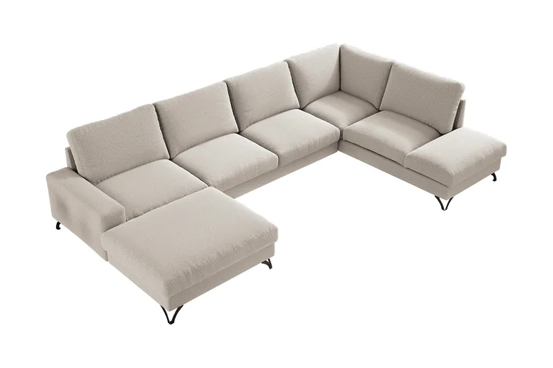 Emet Sovesofa med Divan og Sjeselong 5-seter, Grå