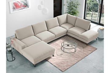 Emet Sovesofa med Divan og Sjeselong 5-seter - Grå - Møbler - Sofaer - Sovesofaer - Langsgående sovesofa