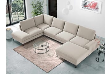Emet Sovesofa med Divan og Sjeselong 5-seter - Gul - Møbler - Sofaer - Sovesofaer - Langsgående sovesofa