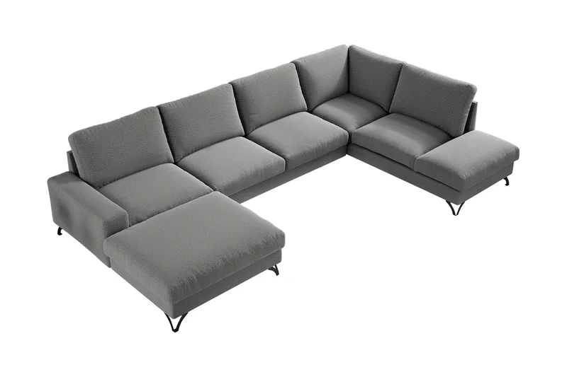 Emet Sovesofa med Divan og Sjeselong 5-seter, Hvit