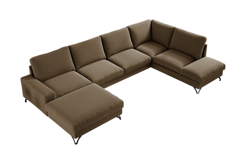 Emet Sovesofa med Divan og Sjeselong 5-seter, Hvit