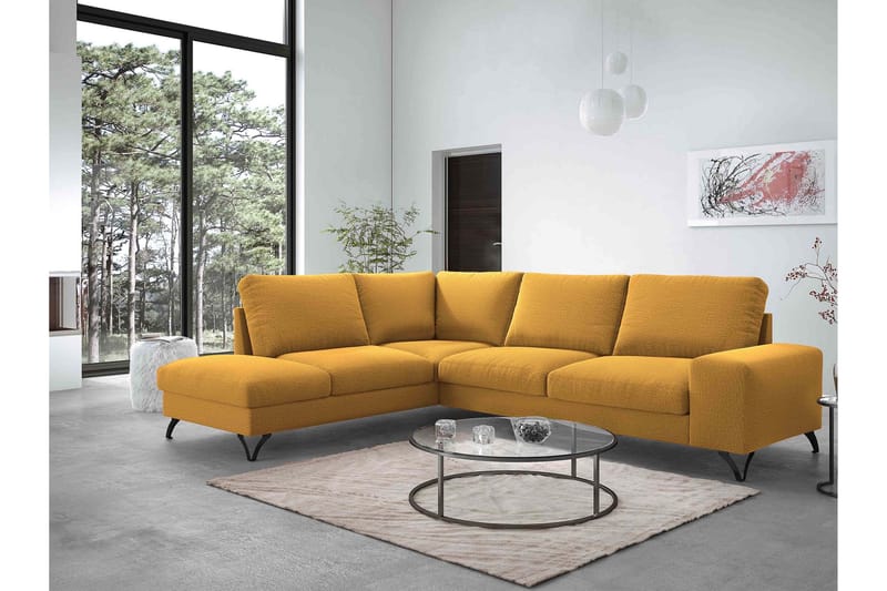 Emet Sovesofa med Sjeselong 4-seter - Grå - Møbler - Sofaer - Sovesofaer - Langsgående sovesofa