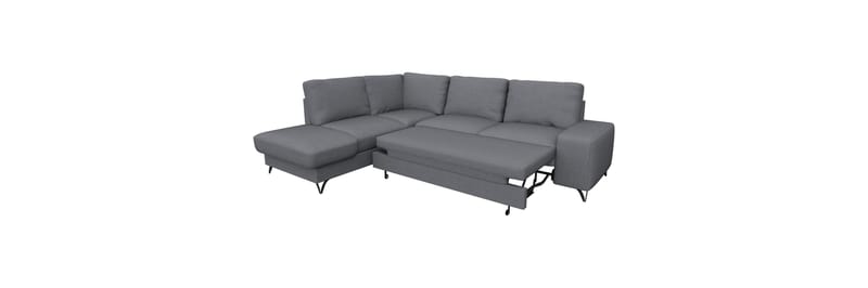 Emet Sovesofa med Sjeselong 4-seter - Grå - Møbler - Sofaer - Sovesofaer - Langsgående sovesofa