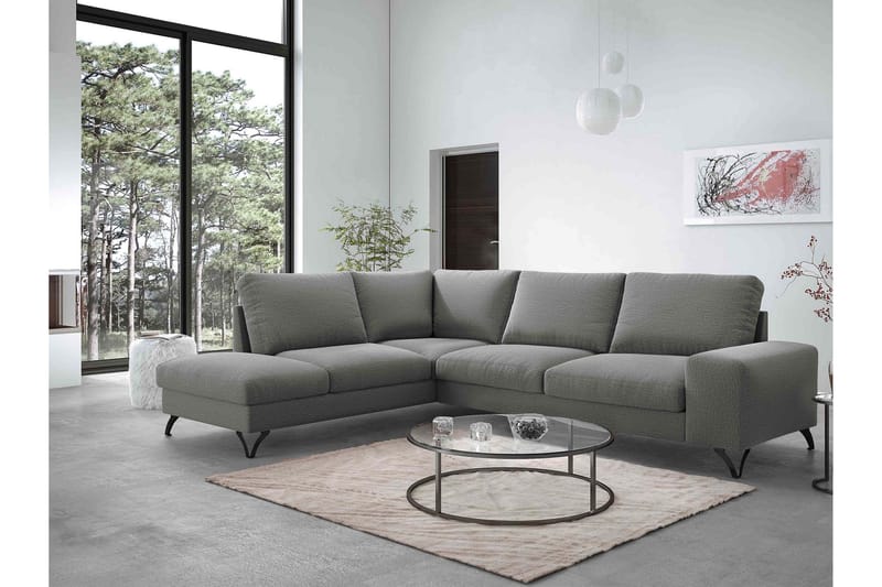 Emet Sovesofa med Sjeselong 4-seter - Gul - Møbler - Sofaer - Sovesofaer - Langsgående sovesofa