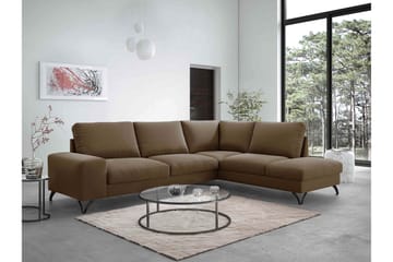 Emet Sovesofa med Sjeselong 4-seter - Gul - Møbler - Sofaer - Sovesofaer - Langsgående sovesofa