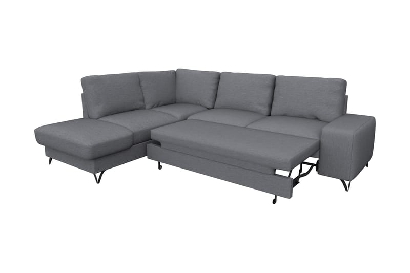 Emet Sovesofa med Sjeselong 4-seter - Hvit - Møbler - Sofaer - Sovesofaer - Langsgående sovesofa