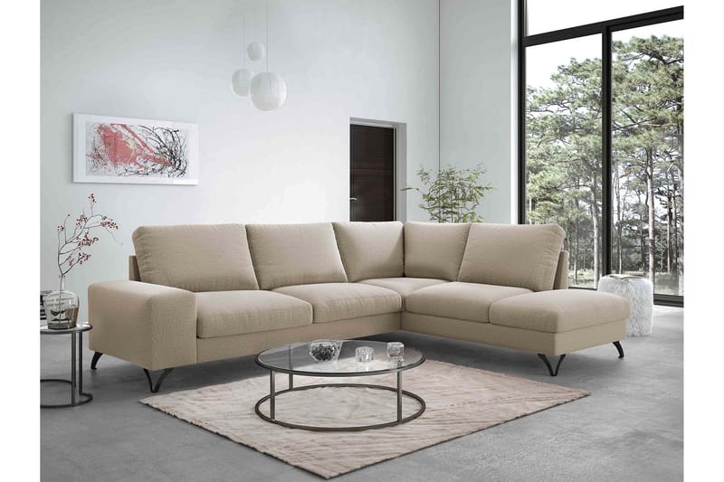 Emet Sovesofa med Sjeselong 4-seter - Hvit - Møbler - Sofaer - Sovesofaer - Langsgående sovesofa