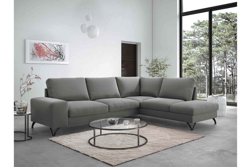 Emet Sovesofa med Sjeselong 4-seter - Lys brun - Møbler - Sofaer - Sovesofaer - Langsgående sovesofa