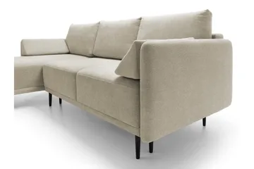 Enaya Sovesofa Med 3-Seters Divan - Beige - Møbler - Sofaer - Sovesofaer - Sovesofa divan
