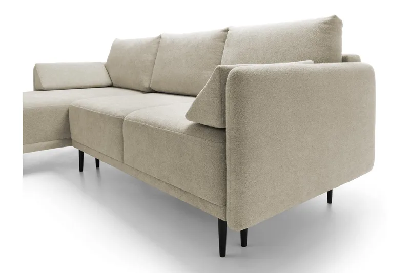 Enaya Sovesofa Med 3-Seters Divan - Beige - Møbler - Sofaer - Sovesofaer - Sovesofa divan