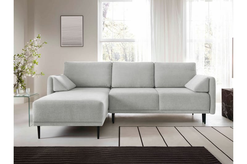 Enaya Sovesofa Med 3-Seters Divan - Grå - Møbler - Sofaer - Sovesofaer - Sovesofa divan