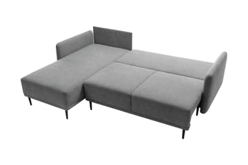 Enaya Sovesofa Med 3-Seters Divan - Grå - Møbler - Sofaer - Sovesofaer - Sovesofa divan