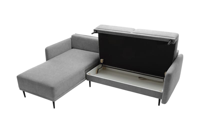 Enaya Sovesofa Med 3-Seters Divan - Grå - Møbler - Sofaer - Sovesofaer - Sovesofa divan