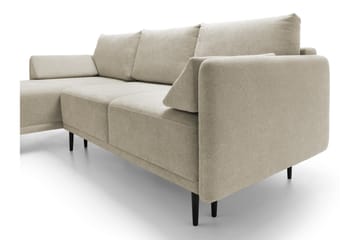 Enaya Sovesofa Med 3-Seters Divan - Grå - Møbler - Sofaer - Sovesofaer - Sovesofa divan