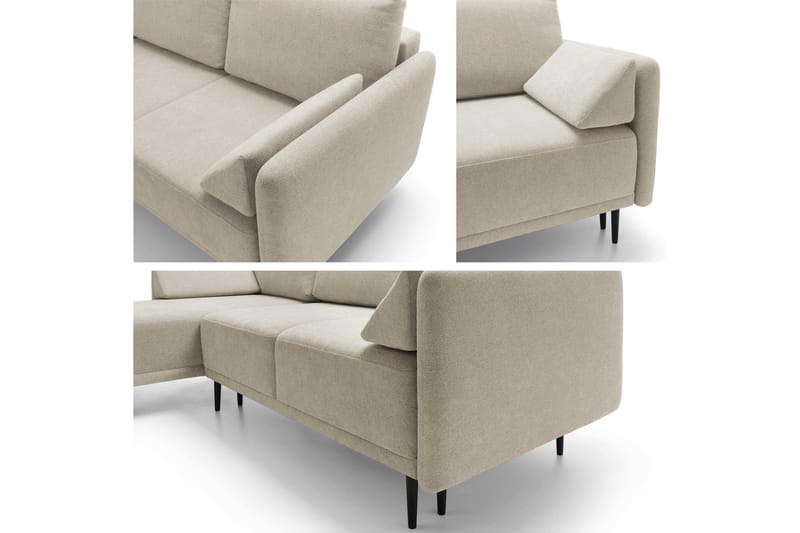 Enaya Sovesofa Med 3-Seters Divan - Grå - Møbler - Sofaer - Sovesofaer - Sovesofa divan