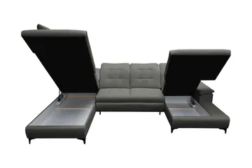 Enzo Sovesofa med Sjeselong og Dobbel Sjeselong 4-seter - Beige - Møbler - Sofaer - Sovesofaer - Sovesofa divan