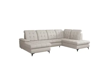 Enzo Sovesofa med Sjeselong og Dobbel Sjeselong 4-seter - Beige - Møbler - Sofaer - Sovesofaer - Sovesofa divan