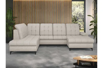 Enzo Sovesofa med Sjeselong og Dobbel Sjeselong 4-seter - Beige - Møbler - Sofaer - Sovesofaer - Sovesofa divan