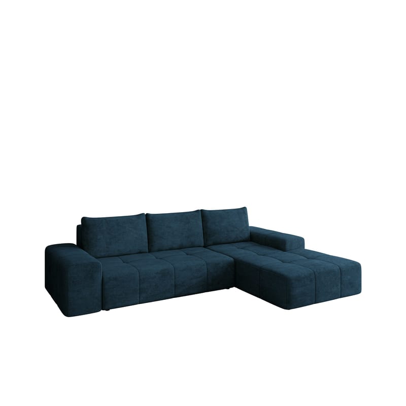 Falor 3-seters sovesofa med divan, høyrevendt, blå