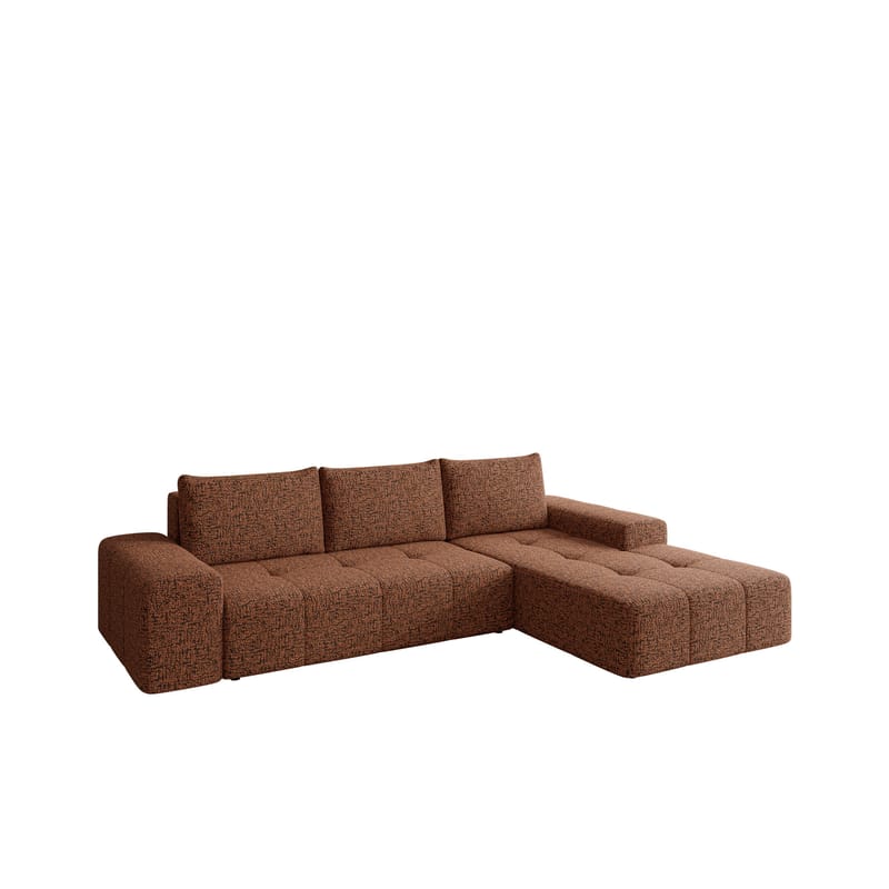 Falor 3-seters sovesofa med divan, høyrevendt - brun - Møbler - Sofaer - Sovesofaer - Hjørnesovesofa