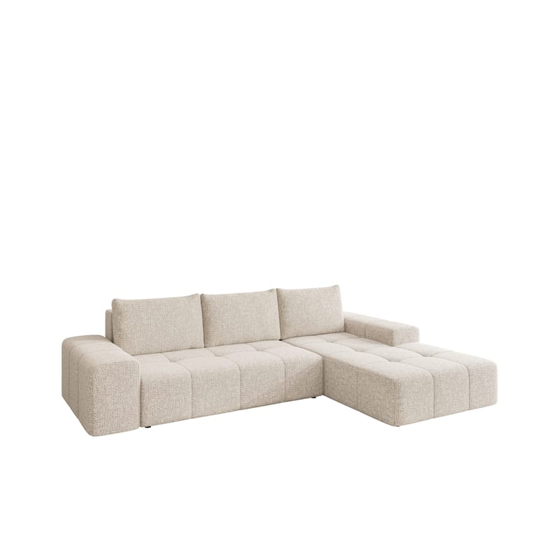 Falor 3-seters sovesofa med divan, høyrevendt - Lys beige - Møbler - Sofaer - Sovesofaer - Hjørnesovesofa