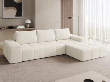 Falor 3-seters sovesofa med divan, høyrevendt - Offwhite - Møbler - Sofaer - Sovesofaer - Hjørnesovesofa