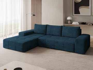Falor 3-seters sovesofa med divan, venstrevendt - blå - Møbler - Sofaer - Sovesofaer - Hjørnesovesofa