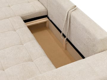 Falor 3-seters sovesofa med divan, venstrevendt - Lys beige - Møbler - Sofaer - Sovesofaer - Hjørnesovesofa