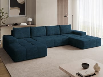 Falor 5-seters U-formet sovesofa - blå - Møbler - Sofaer - Sovesofaer - Hjørnesovesofa