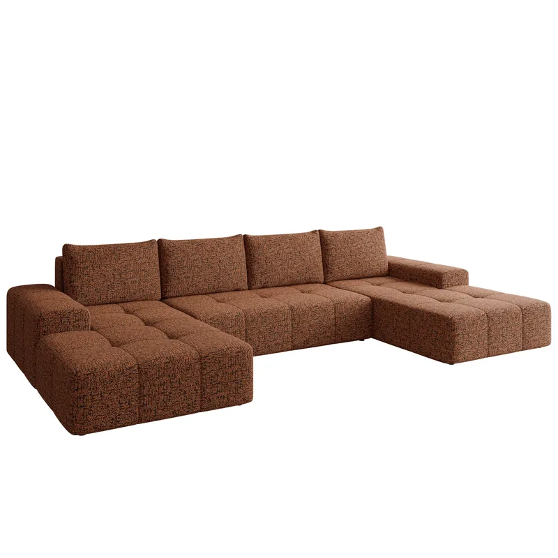 Falor 5-seters U-formet sovesofa, brun