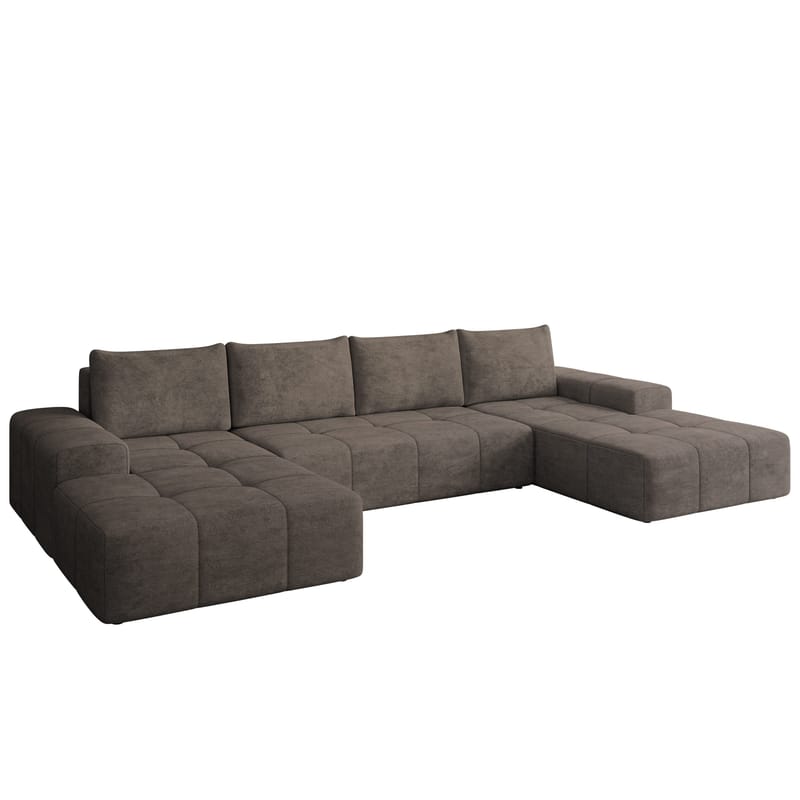 Falor 5-seters U-formet sovesofa - Brun - Møbler - Sofaer - Sovesofaer - Hjørnesovesofa