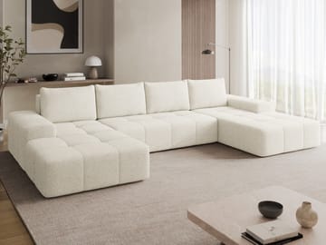 Falor 5-seters U-formet sovesofa - Offwhite - Møbler - Sofaer - Sovesofaer - Hjørnesovesofa