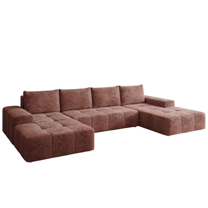 Falor 5-seters U-formet sovesofa - rosa - Møbler - Sofaer - Sovesofaer - Hjørnesovesofa