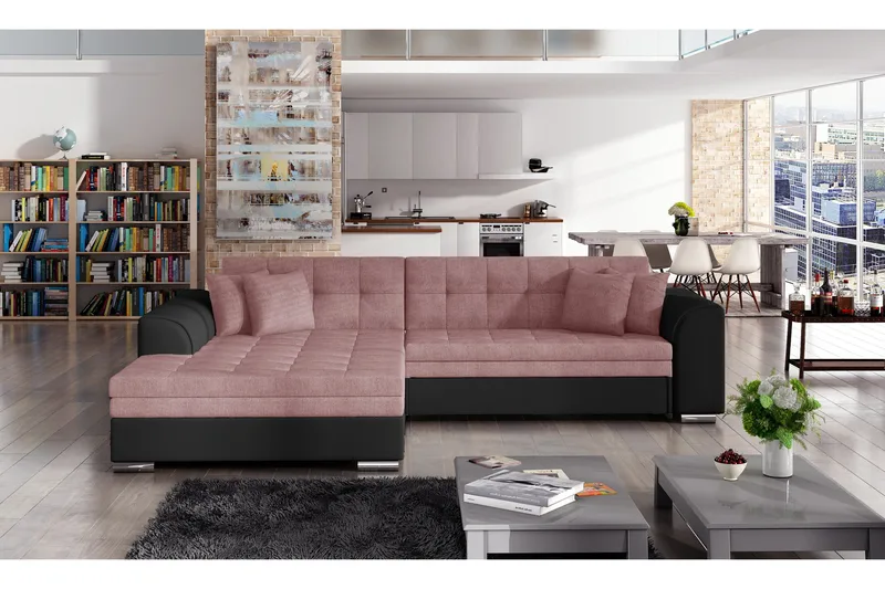 Falseti Sovesofa, Rosa/Svart