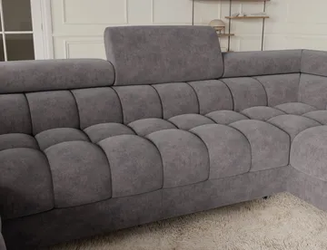Fectory 6-seters Bubblig hjørnesovesofa med sjeselong og oppbevaring Høyre - Aura 04 - Møbler - Sofaer - Sovesofaer - Hjørnesovesofa