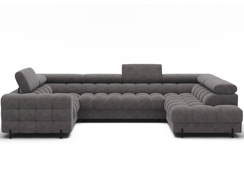 Fectory 6-seters Bubblig hjørnesovesofa med sjeselong og oppbevaring Høyre - Aura 04 - Møbler - Sofaer - Sovesofaer - Hjørnesovesofa
