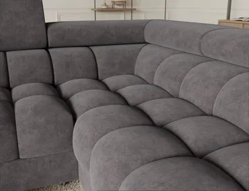 Fectory 6-seters Bubblig hjørnesovesofa med sjeselong og oppbevaring Høyre - Aura 04 - Møbler - Sofaer - Sovesofaer - Hjørnesovesofa