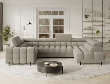 Fectory 6-seters Bubblig hjørnesovesofa med sjeselong og oppbevaring Høyre - Aura 18 - Møbler - Sofaer - Sovesofaer - Hjørnesovesofa