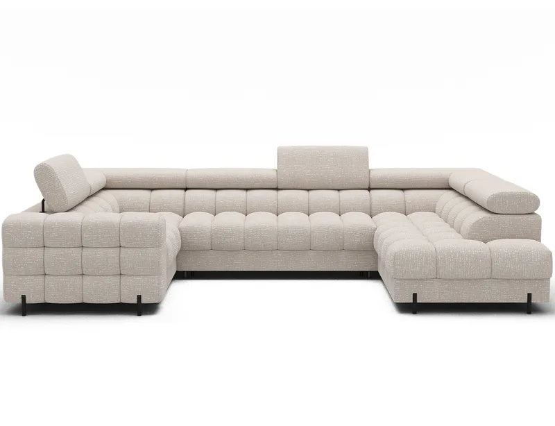 Fectory 6-seters Bubblig hjørnesovesofa med sjeselong og oppbevaring Høyre - Baffix 20 - Møbler - Sofaer - Sovesofaer - Hjørnesovesofa