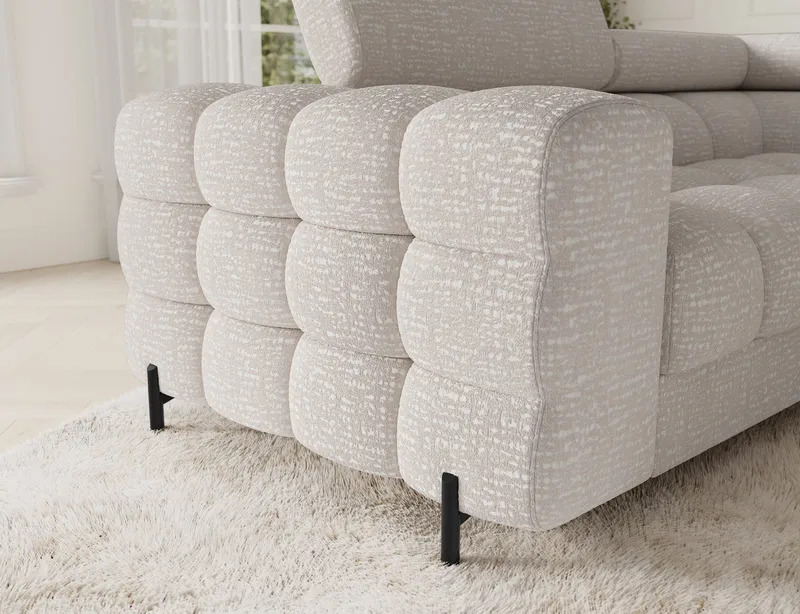 Fectory 6-seters Bubblig hjørnesovesofa med sjeselong og oppbevaring Høyre - Baffix 20 - Møbler - Sofaer - Sovesofaer - Hjørnesovesofa